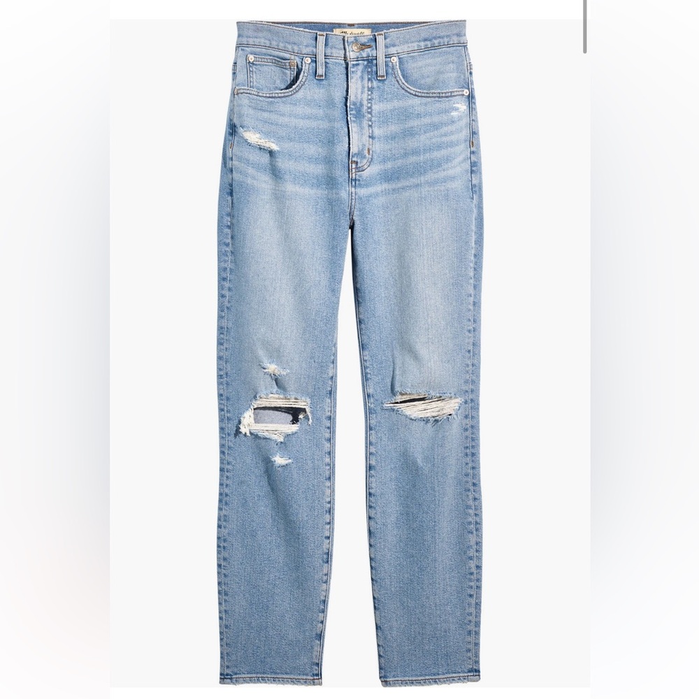 Madewell distressed high waisted mom jeans